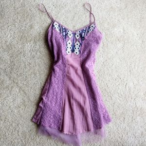 Gimmicks by BKE Boho Tank Sheer Lace Mesh S